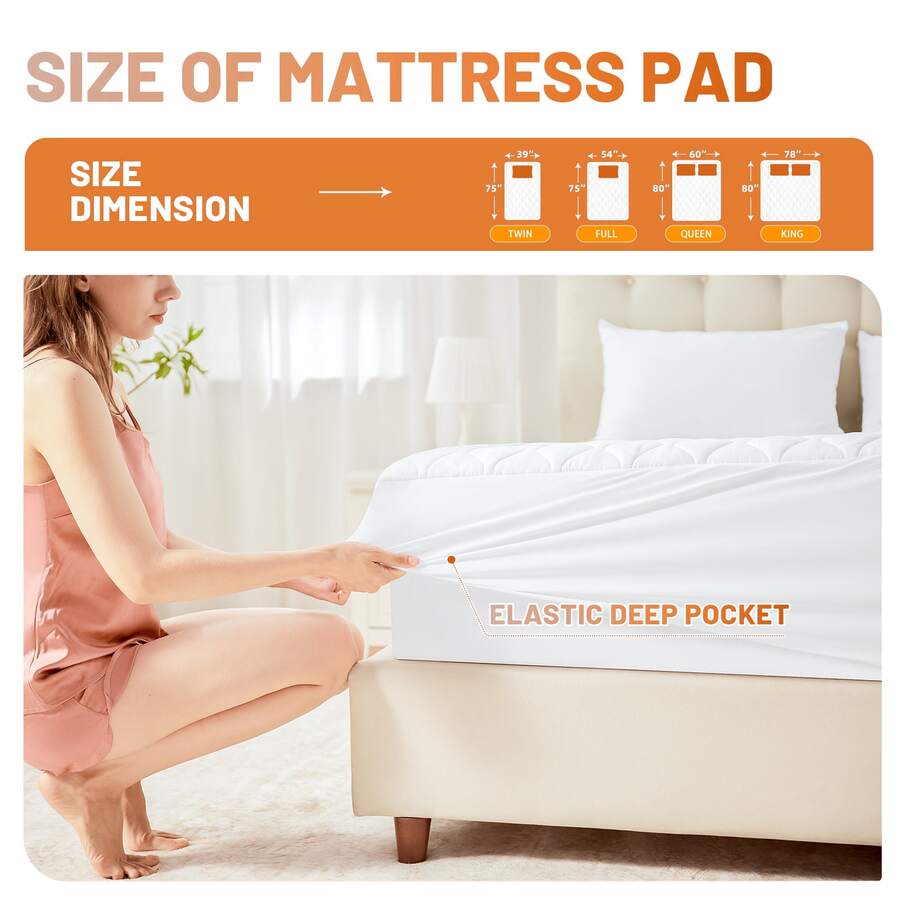 Heated Mattress Pad with Dual Controls, 6 Heat Settings & 10-Hour Auto-Off - product image 3