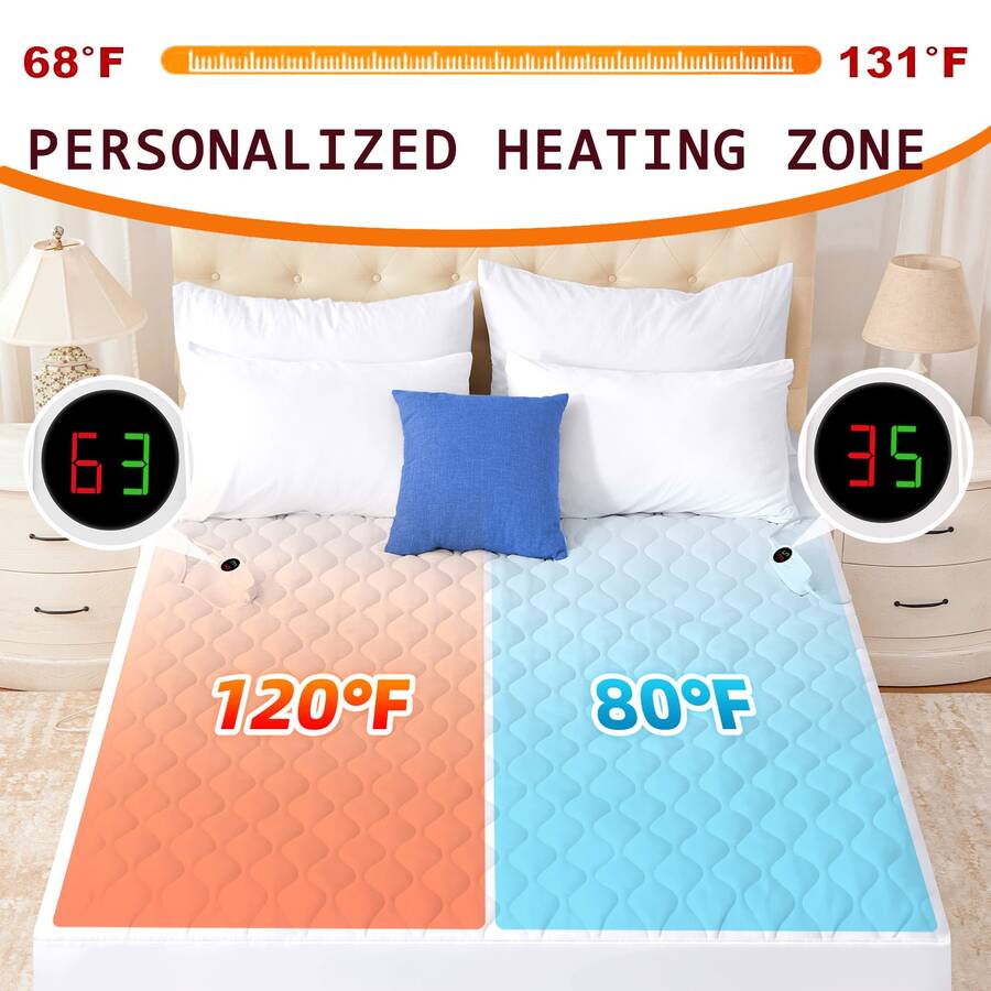 Heated Mattress Pad with Dual Controls, 6 Heat Settings & 10-Hour Auto-Off - product image 8