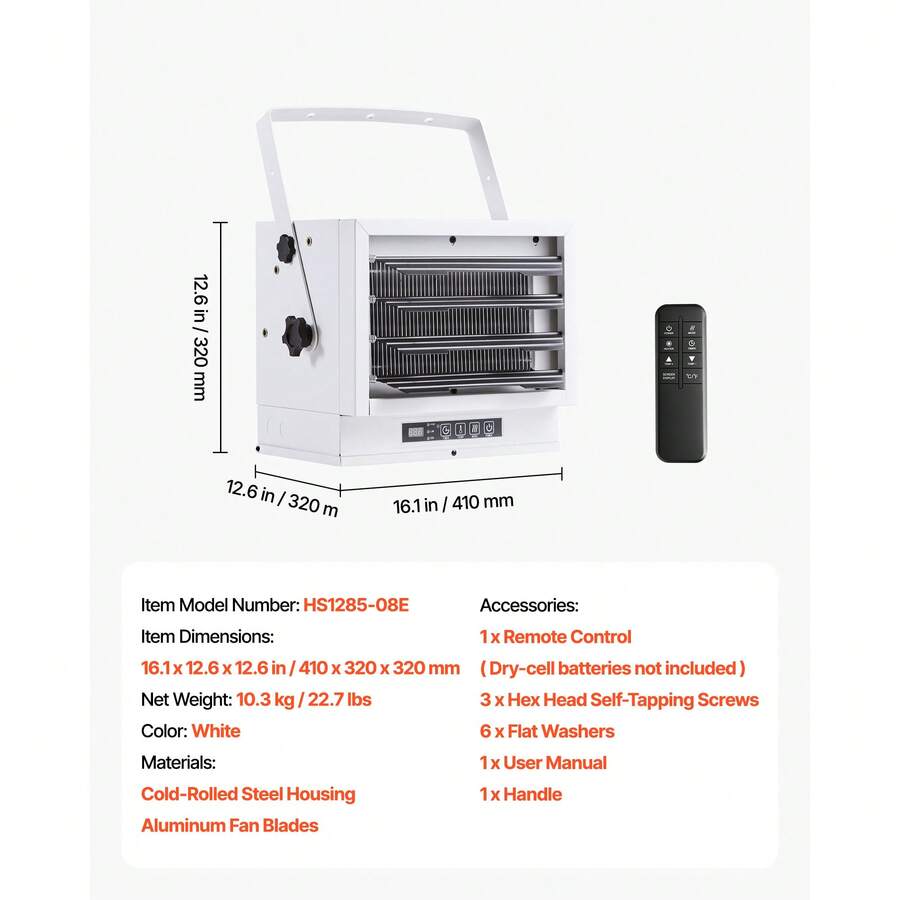 240V Electric Garage Heater – 5kW to 15kW, Wall/Ceiling Mount - product image 7