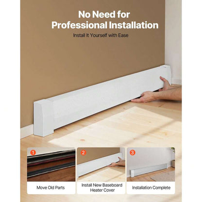 Steel Baseboard Heater Replacement Cover – 3 ft, 4 ft or 5 ft - product image 5