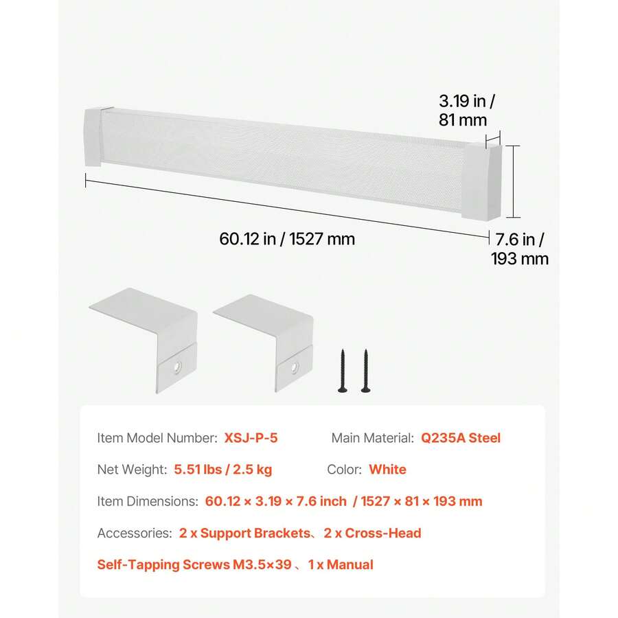 Steel Baseboard Heater Replacement Cover – 3 ft, 4 ft or 5 ft - product image 7
