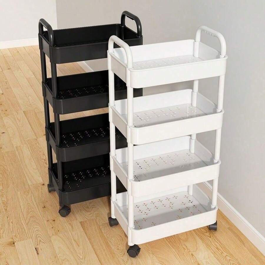 3-Tier or 4-Tier Rolling Storage Cart with 360° Swivel Wheels - product image 7