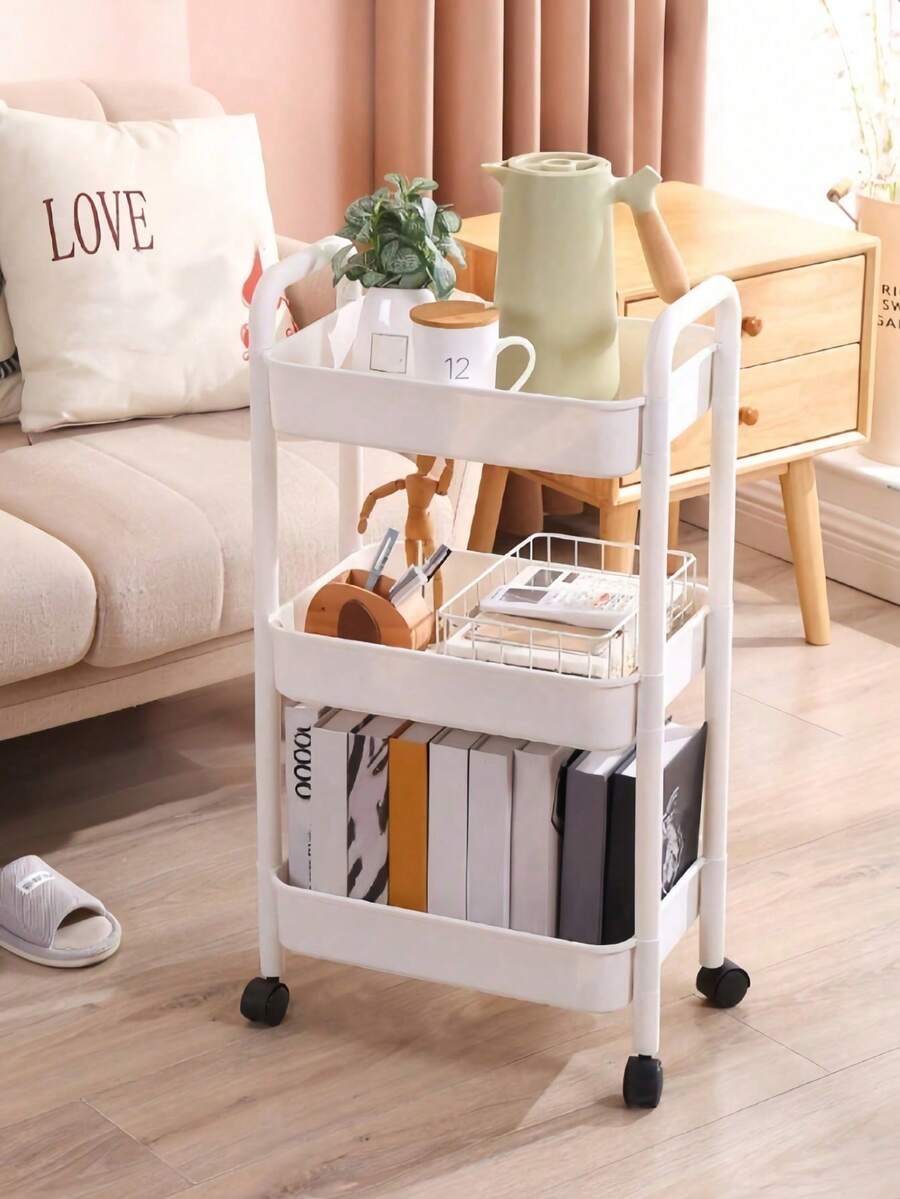 3-Tier or 4-Tier Rolling Storage Cart with 360° Swivel Wheels - product image 6