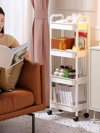 3-Tier or 4-Tier Rolling Storage Cart with 360° Swivel Wheels - product image 2