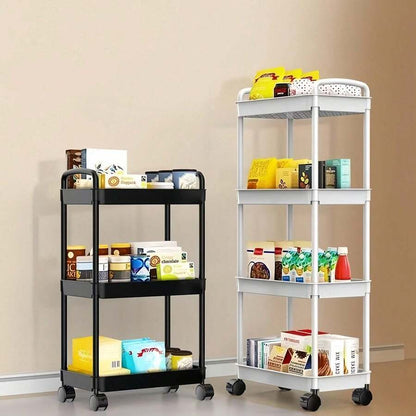 3-Tier or 4-Tier Rolling Storage Cart with 360° Swivel Wheels - product image 10