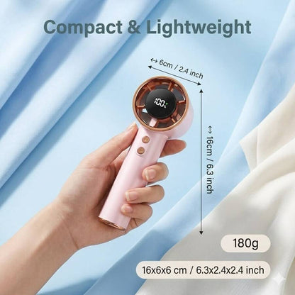 USB Rechargeable Handheld Mini Fan with Digital Display - product image 2