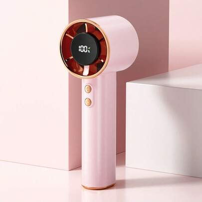 USB Rechargeable Handheld Mini Fan with Digital Display - product image 8