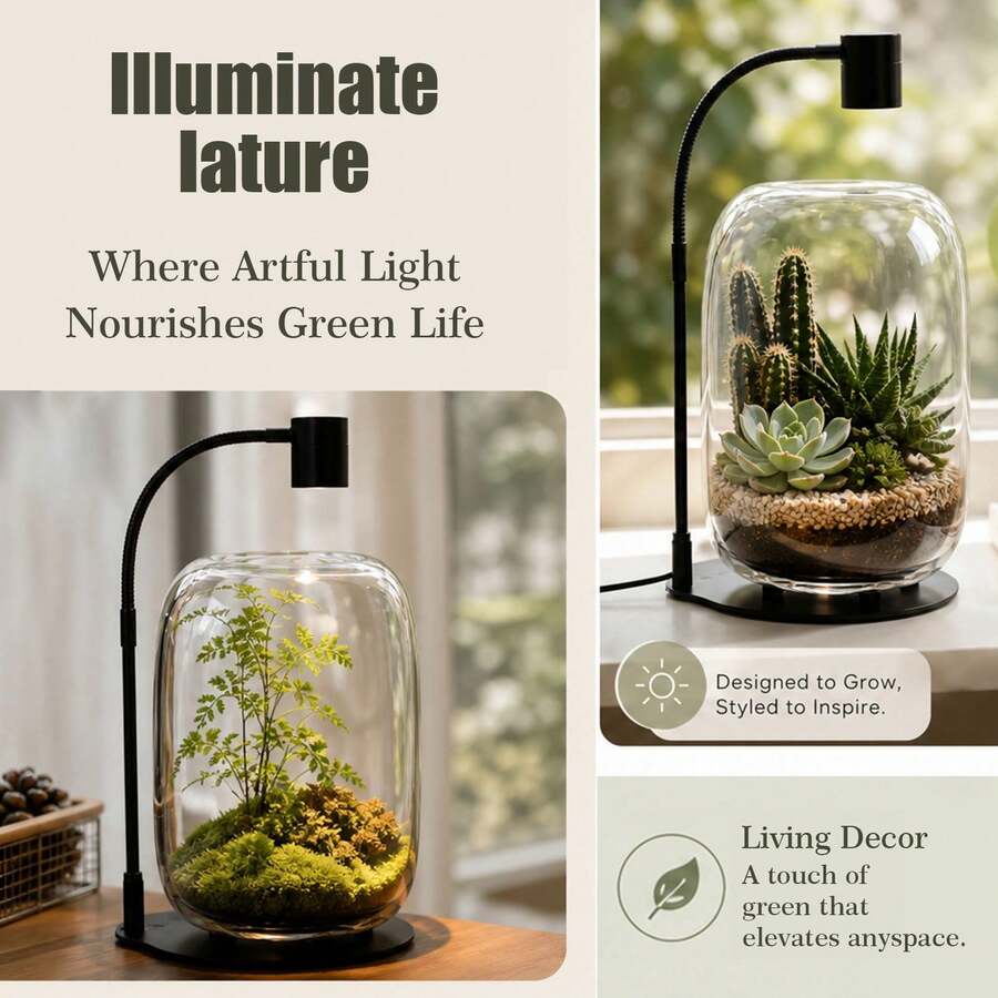 2-in-1 Full-Spectrum Grow Light with Glass Terrarium - product image 5