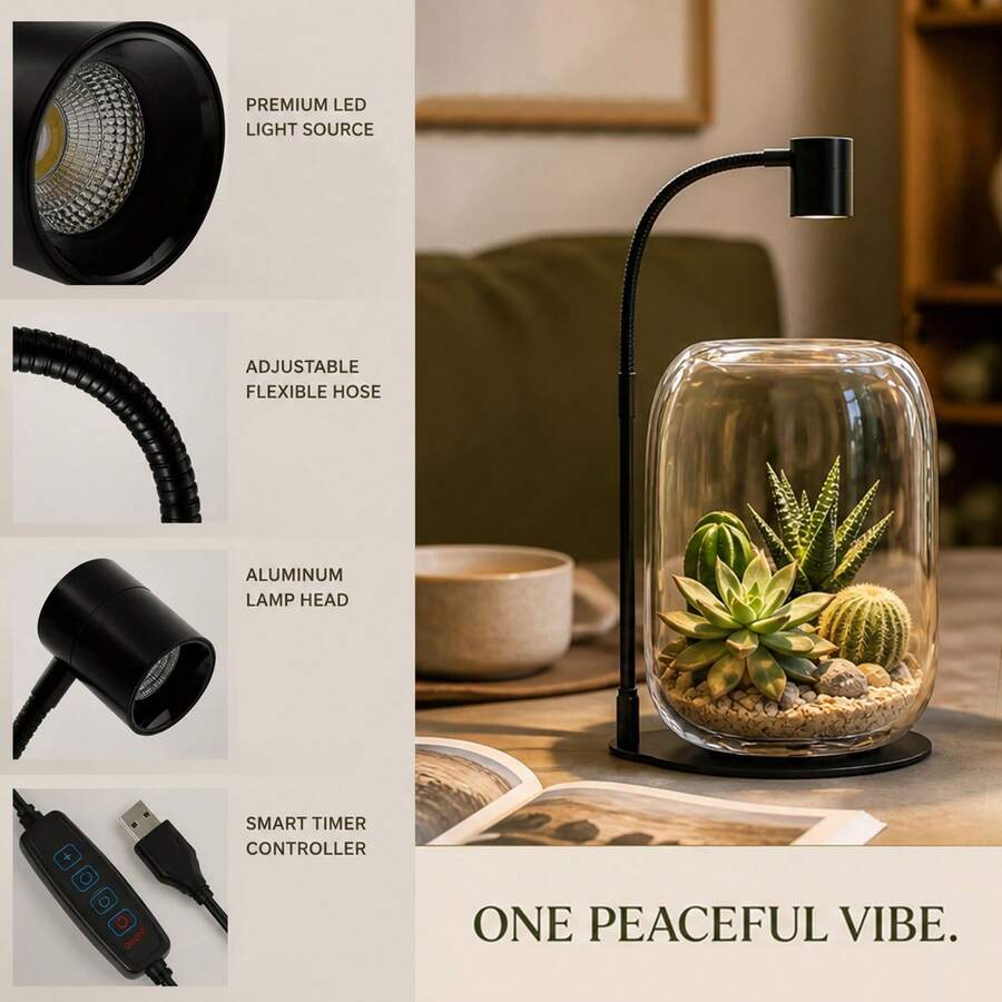 2-in-1 Full-Spectrum Grow Light with Glass Terrarium - product image 10