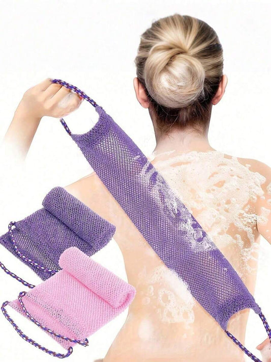Mesh Exfoliating Back Scrubber & Bath Towel Set - product image 1