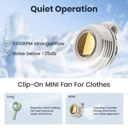 Clip-On Mini Bladeless Fan – 3-Speed Hands-Free Design - product image 6