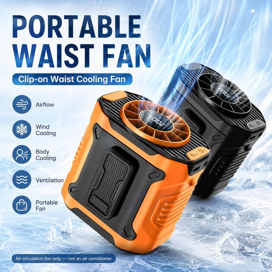 Rechargeable Waist & Neck Fan – 5 Speeds, 5000mAh, LED Display - product image 7