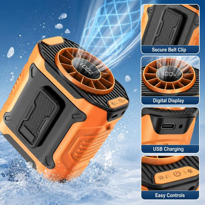 Rechargeable Waist & Neck Fan – 5 Speeds, 5000mAh, LED Display - product image 5