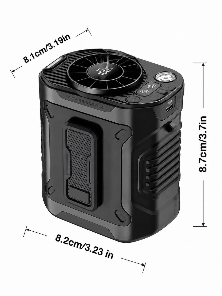 Rechargeable Waist & Neck Fan – 5 Speeds, 5000mAh, LED Display - product image 4