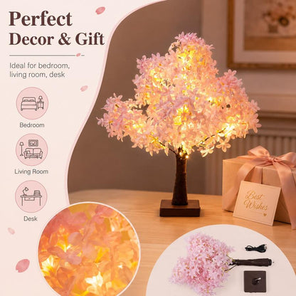 37-LED Lilac Flower Tree Lamp – USB or Battery Powered - product image 5