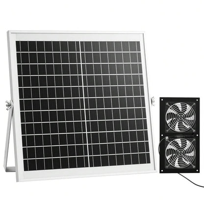 15W Solar Ventilation Fan Kit with Dual Fans & Adjustable Panel - product image 8
