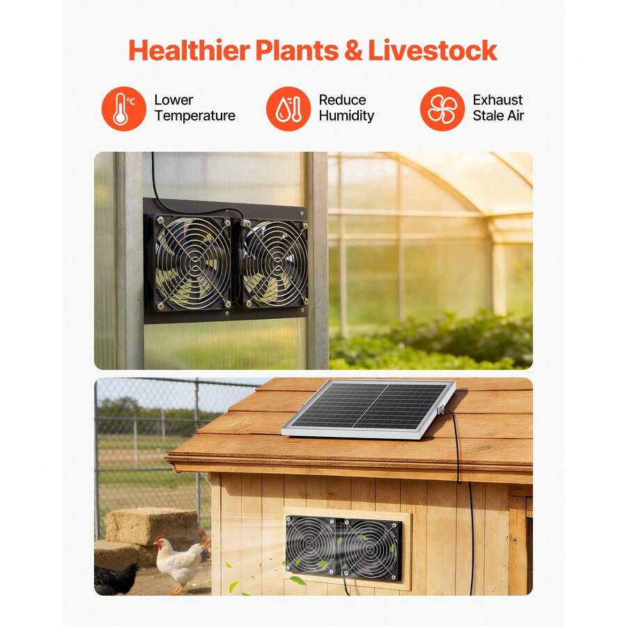 15W Solar Ventilation Fan Kit with Dual Fans & Adjustable Panel - product image 4