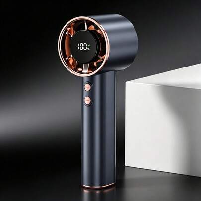 USB Rechargeable Handheld Mini Fan with Digital Display - product image 10
