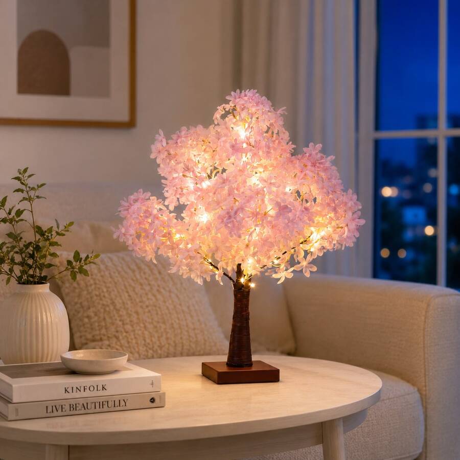 37-LED Lilac Flower Tree Lamp – USB or Battery Powered - product image 10