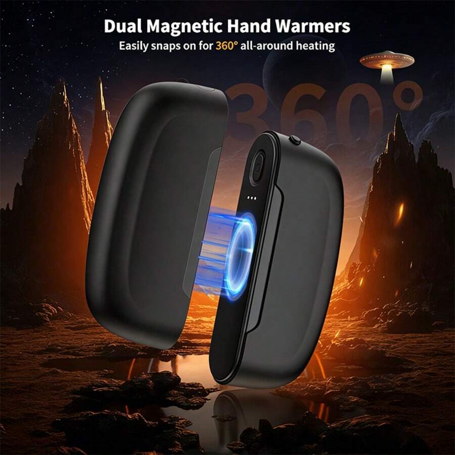 2-Pack Rechargeable Hand Warmers – 6000mAh, 3 Heat Levels - product image 2